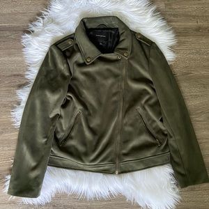 Banana Republic • Faux Suede Moto Jacket Petite